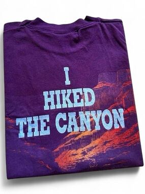 Vintage 1990s Purple 'I Hiked The Canyon' Arizona Graphic Tee L